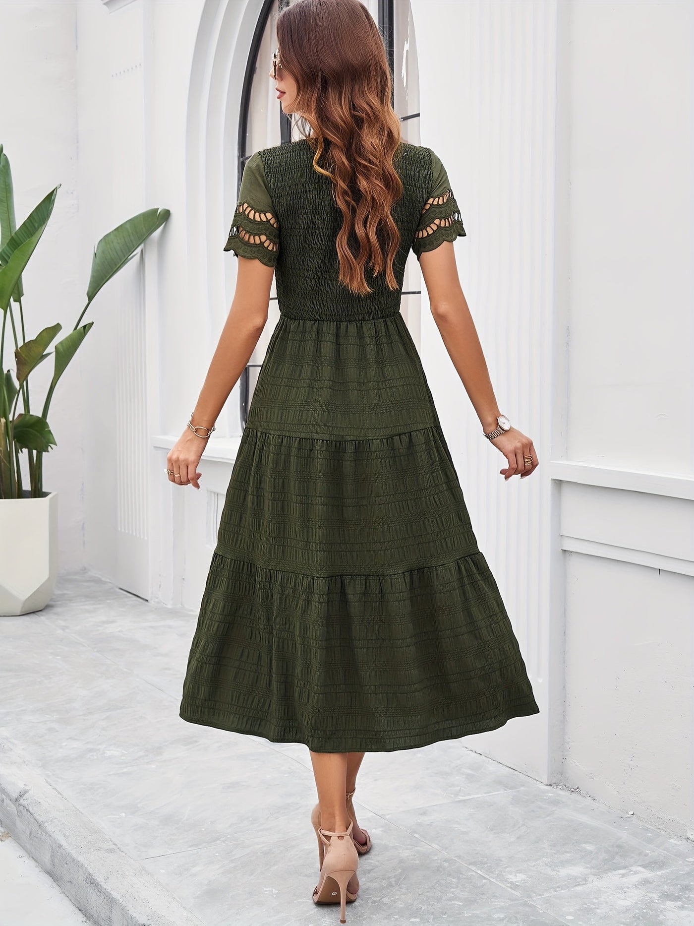 Katherine | Maxikleid mit Spitzenärmeln