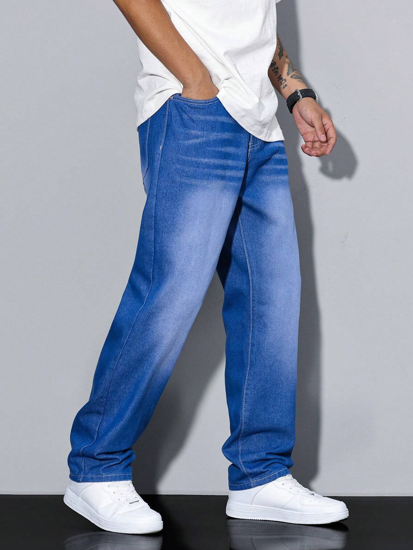 Herren Lässige Relaxed Fit Jeans