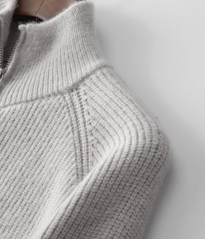 100% Merino Wool Zipped Cardigan
