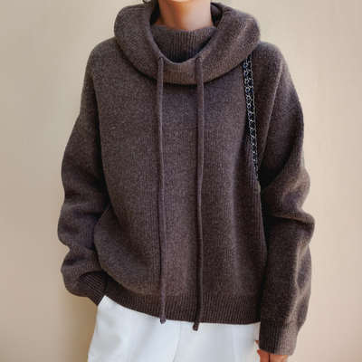 Pullover Damen Rollkragen Mit Kordelzug | Weich & Warm