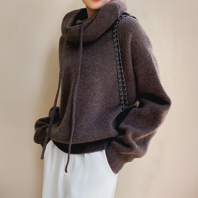 Pullover Damen Rollkragen Mit Kordelzug | Weich & Warm