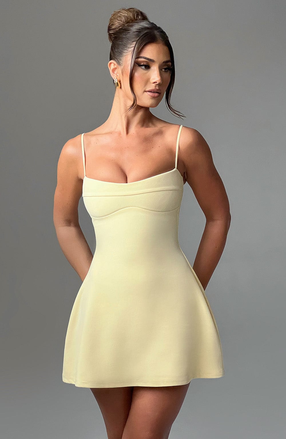 Dakota Mini Kleid in Zitronenfarbe