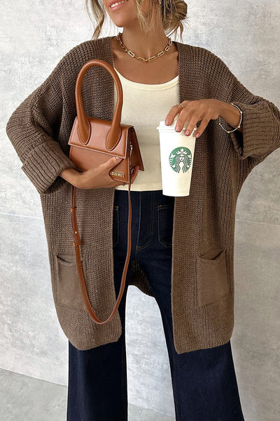 Piper® | Braune Strickjacke
