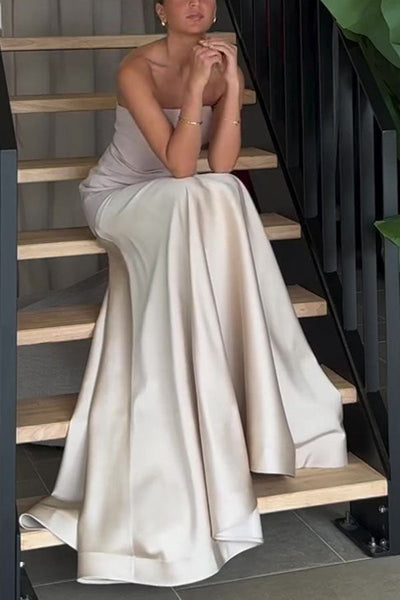 Sophia® | Elegantes, trägerloses, ausgestelltes langes Kleid