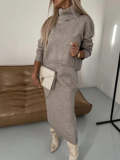 Claudia | Kleid mit passendem Rollkragenpullover