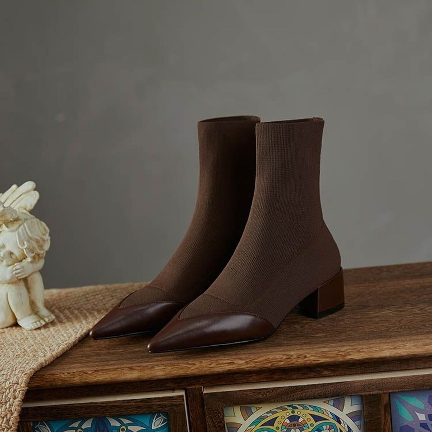 Moderne Knitted Sock-Stiefel