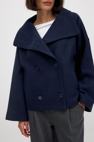 Damen Kurzer Trenchcoat Doppelreihig