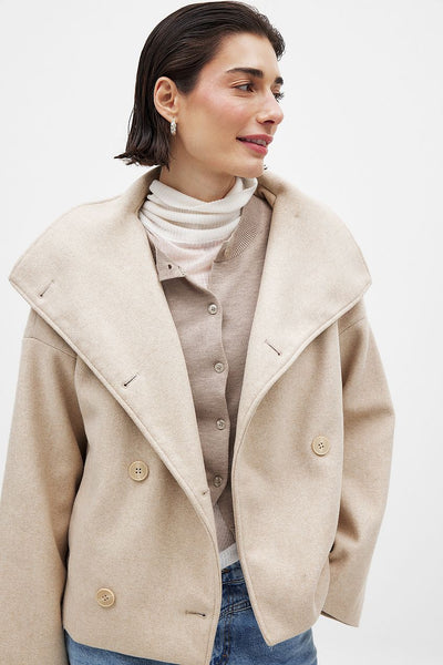 Damen Kurzer Trenchcoat Doppelreihig