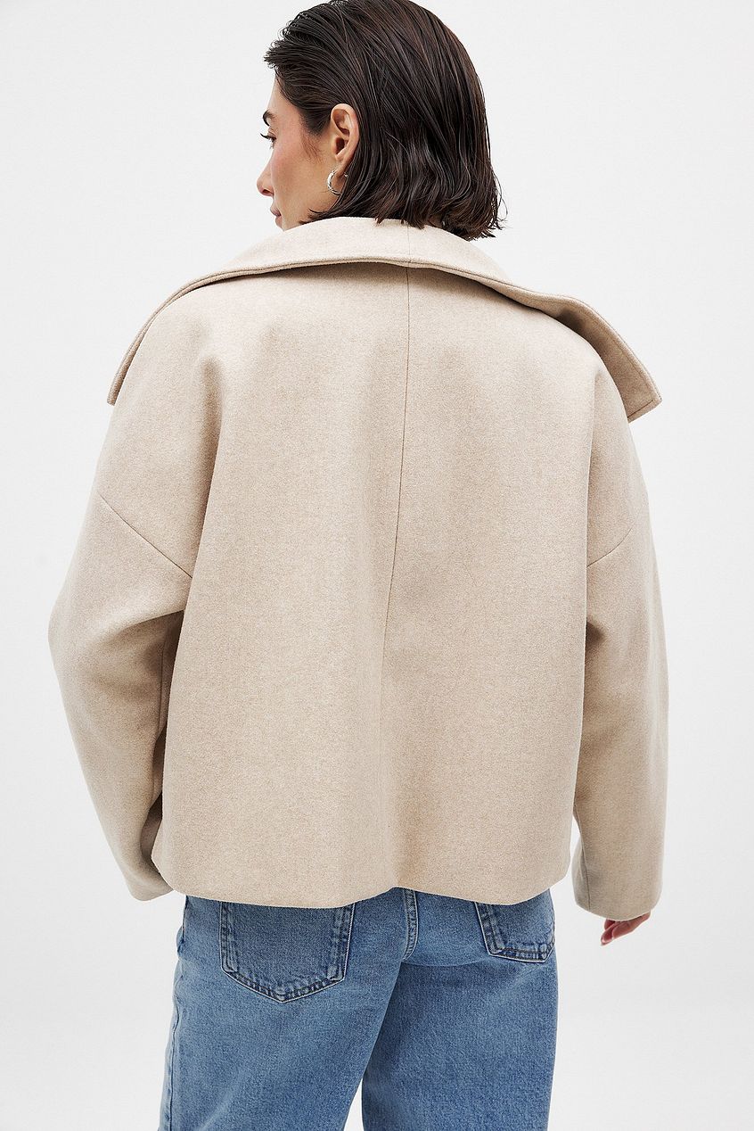 Damen Kurzer Trenchcoat Doppelreihig