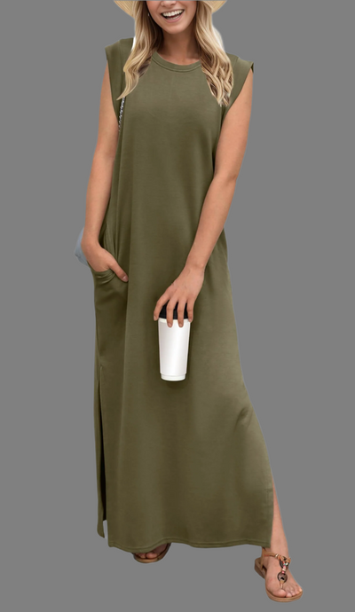 Valeria – Fließendes Damen-Maxikleid
