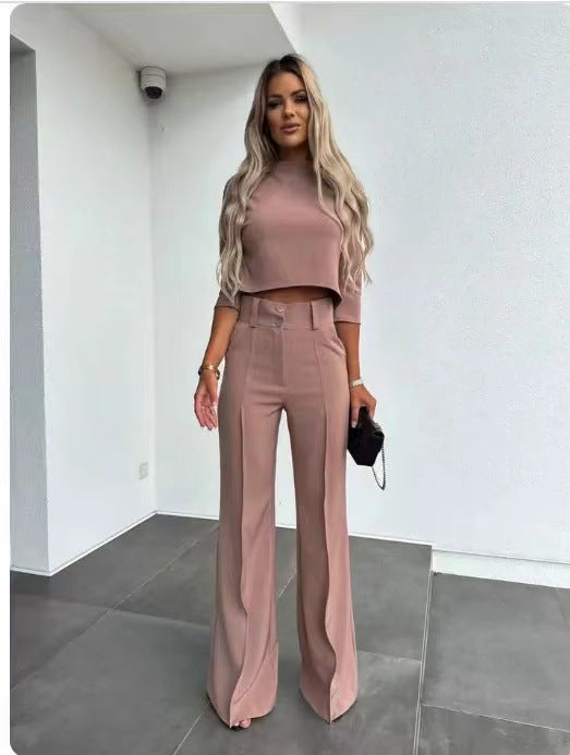 Isabella – Elegantes lässiges Blusen- und Hosenset für Damen
