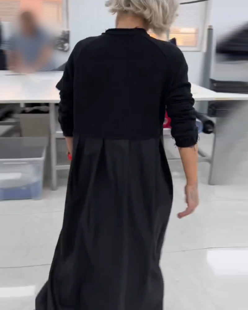 Olive® | Lässiges Popeline-Kleid mit langen Ärmeln