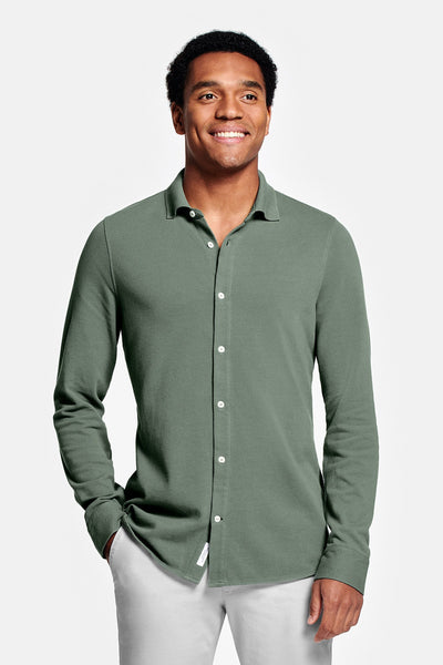 Grüne Piqué Shirt