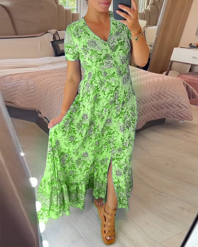 Gilda® | Kleid mit Blumendruck und V-Ausschnitt (Frühlingsangebot)