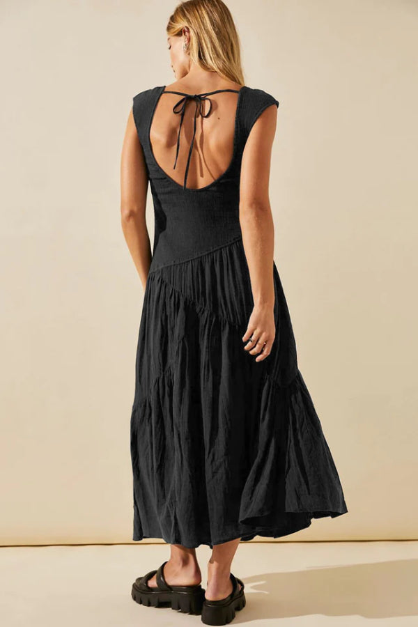 Susana® | Feminines, gesmoktes Maxikleid mit Rüschen