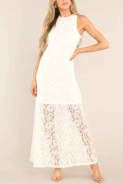 Celia® | Weißes Spitzen-Maxikleid mit unwiderstehlichem Charme