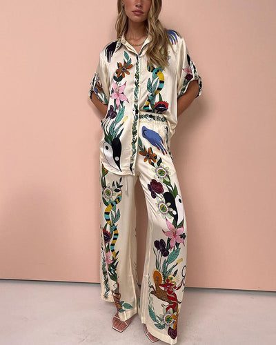 Irene® | Lässiges zweiteiliges Set mit Blumen-Dschungel-Print