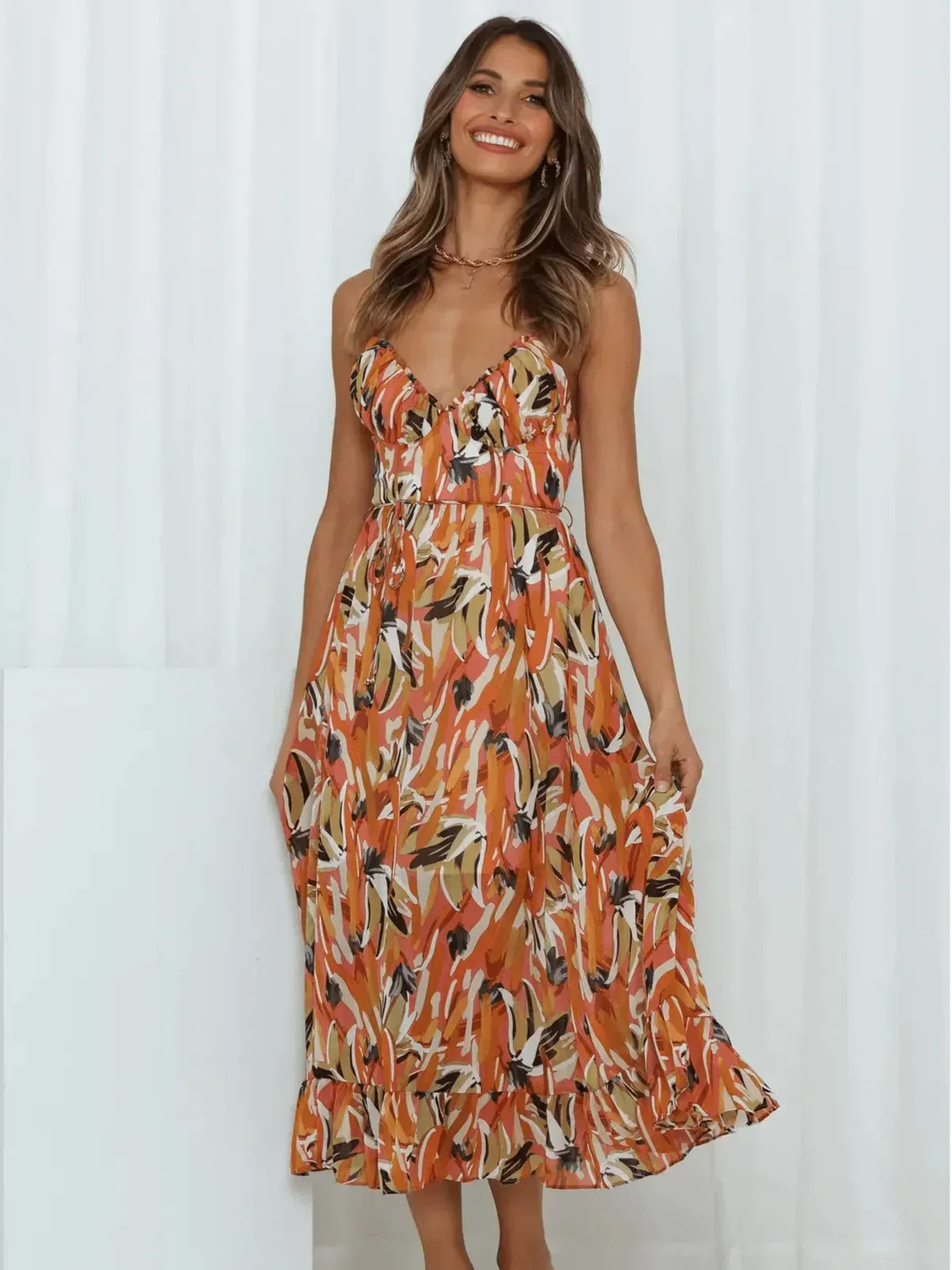 Mia® | Robe Midi A Chiffon Premium