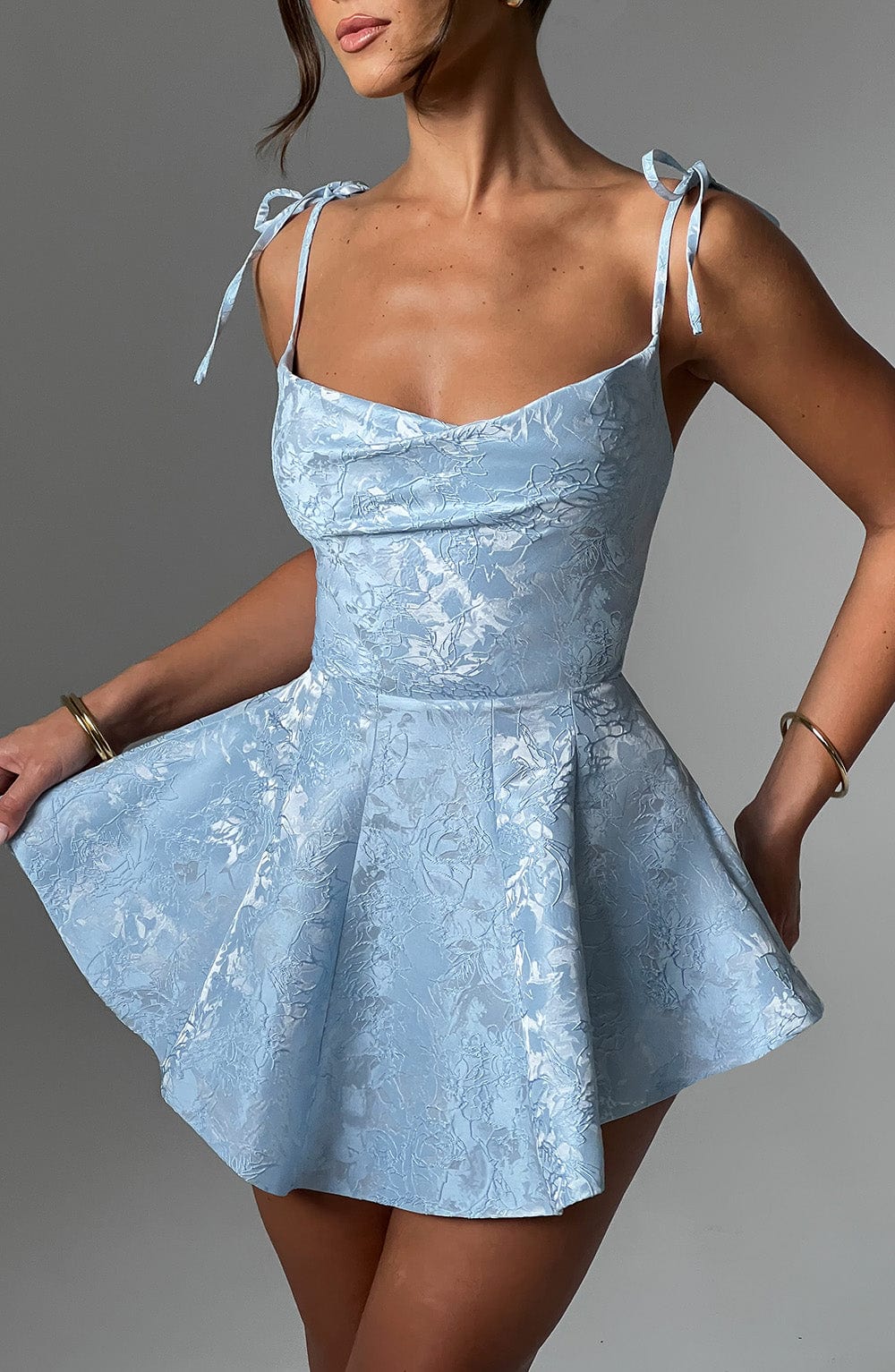 Blaues Emmie Playsuit-Kleid