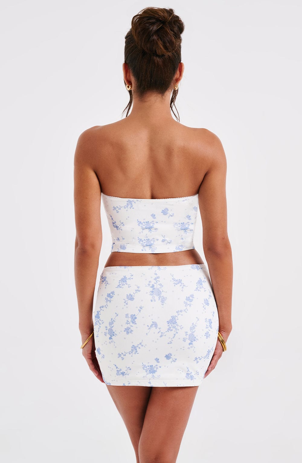 Esmeralda Bluse - Blaues Ditsy-Design