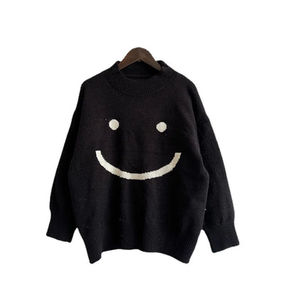 Evi | Lustige Smiley-Muster Langarmshirt für den Herbst
