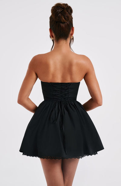 Schwarzes Evie Mini-Kleid