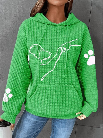 Gestrickter Hundekapuzenpullover für Damen