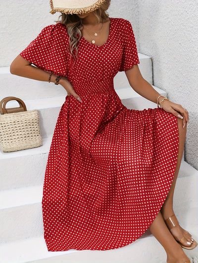 Gepunktetes Sommerkleid | Luftig & Feminin | Perfekt für sonnige Tage