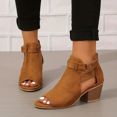 Deliah | Stilvolle und komfortable orthopädische Sandalen mit dickem Absatz