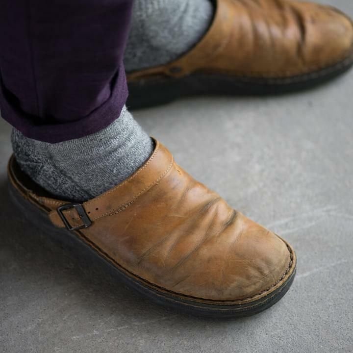 Yani - orthopädische Lederpantoffeln für Herren