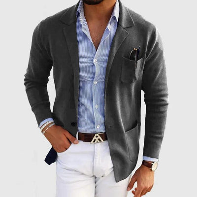 Moderne Herren Strickjacke | Leichter Cardigan Mit Taschen