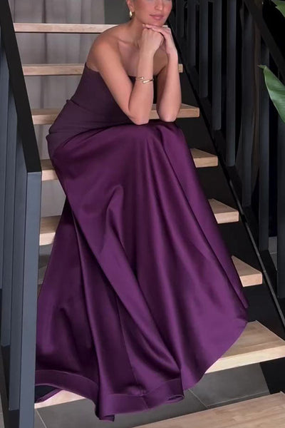 Sophia® | Elegantes, trägerloses, ausgestelltes langes Kleid