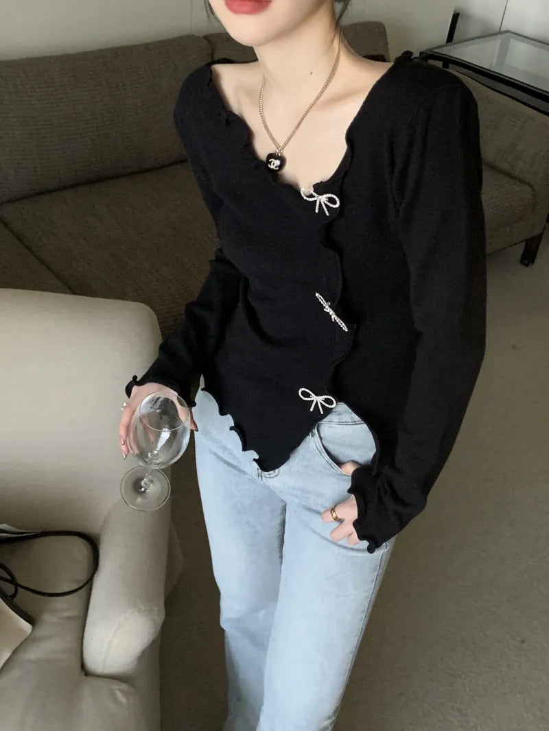 Erica | Strickweste mit Schleifen