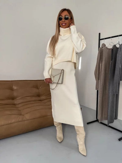 Claudia | Kleid mit passendem Rollkragenpullover