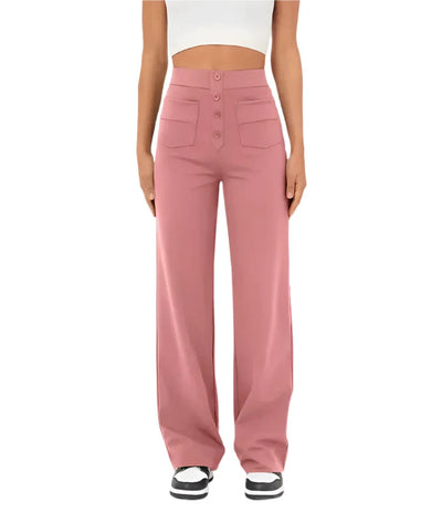 Shaira – Damen Elastische High-Waist-Hose