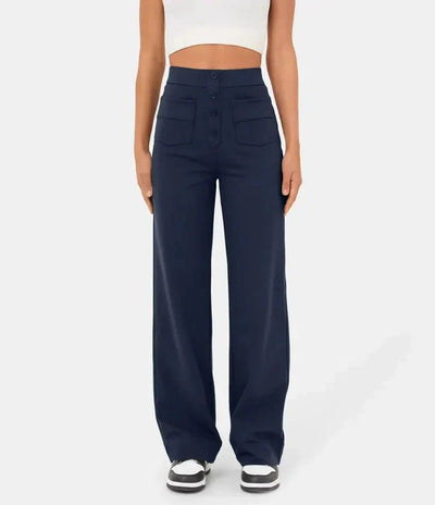 Shaira – Damen Elastische High-Waist-Hose