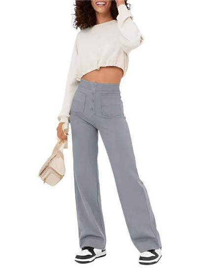 Shaira – Damen Elastische High-Waist-Hose