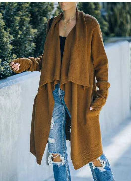 Shona® | Strickjacke mit drapiertem Kragen
