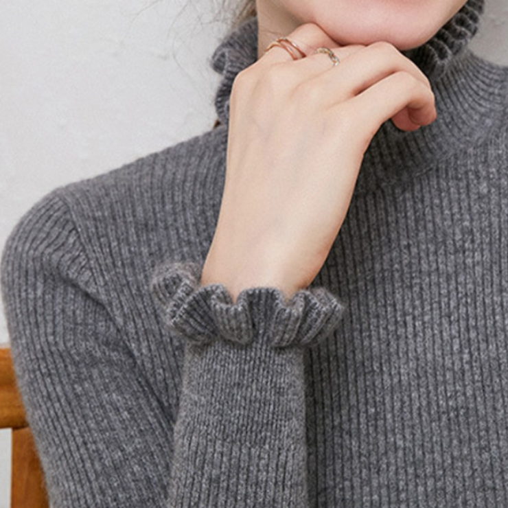 Frieda | Komfortabler Damen-Kaschmir-Rollkragenpullover