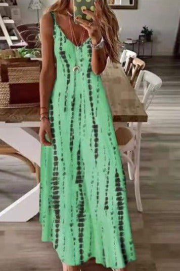 Reilly® | Gefärbtes, gestreiftes Spaghettikleid