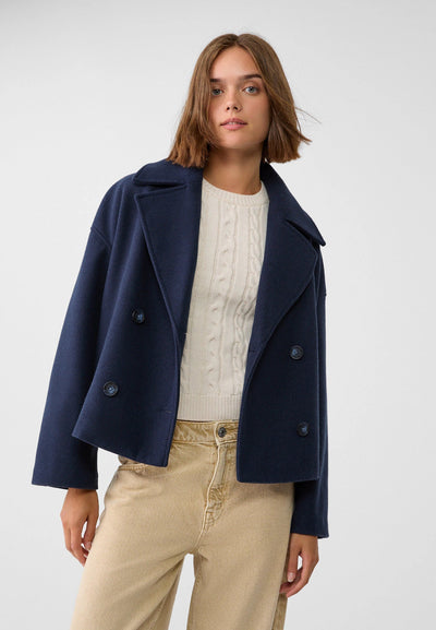 Eleganter Damen Zweireihiger Kurzmantel