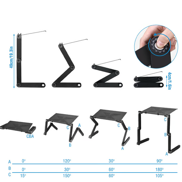 FlexStand Pro – 360° verstellbares Laptopständer