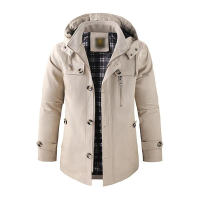 Herren Kapuzenjacke mit Knopfleiste