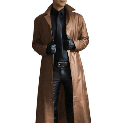 Langer Trenchcoat mit Reverskragen für Herren