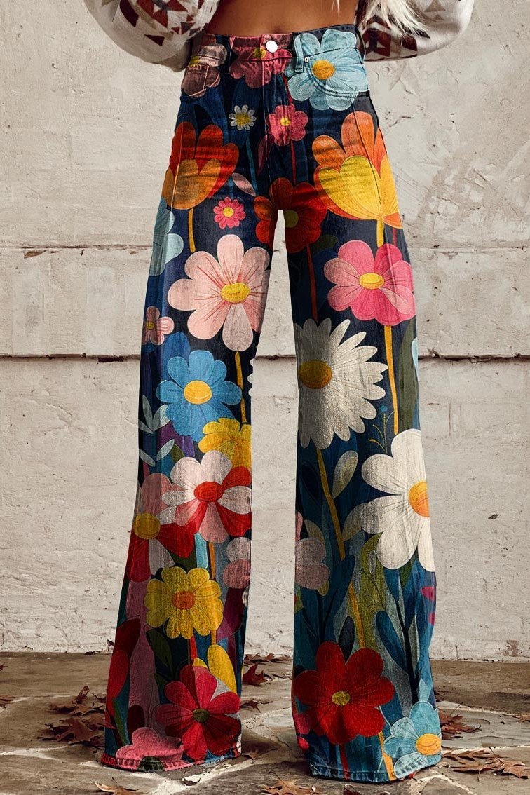 Mila | Künstlerische Blumen-Jeans