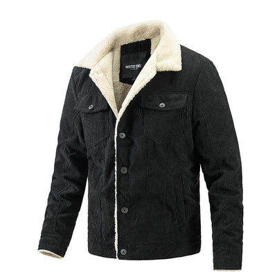 Herren-Knopfjacke mit Reverskragen