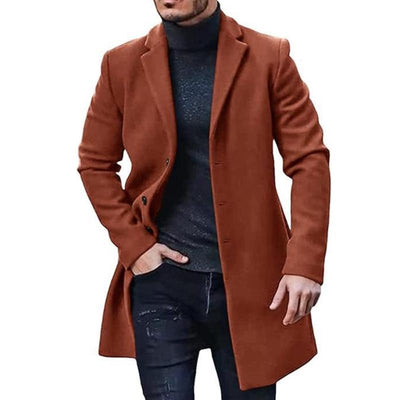 Eleganter Mantel mit Kragen für Herren