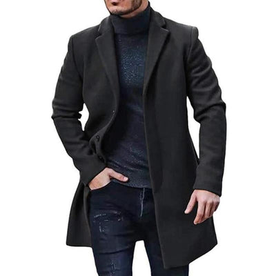 Eleganter Mantel mit Kragen für Herren