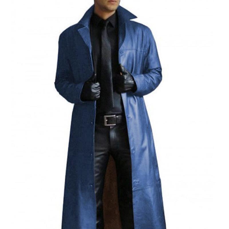 Langer Trenchcoat mit Reverskragen für Herren