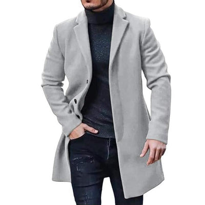 Eleganter Mantel mit Kragen für Herren
